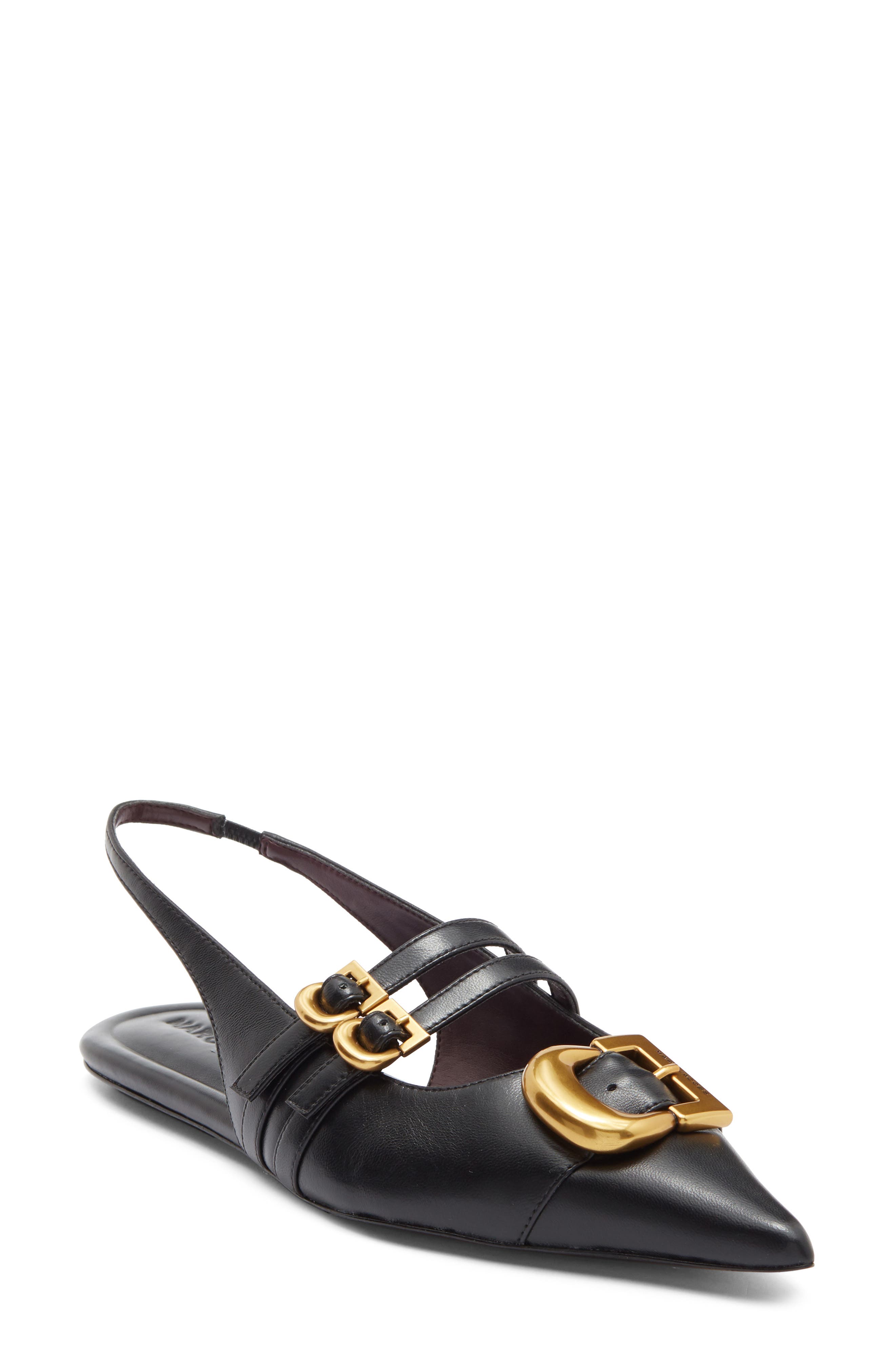 Marc Jacobs The Doll Pointed Toe Slingback Flat