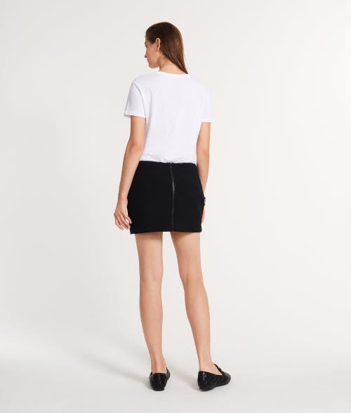 Ansea The Reversible Sweat Skirt In Black/gray
