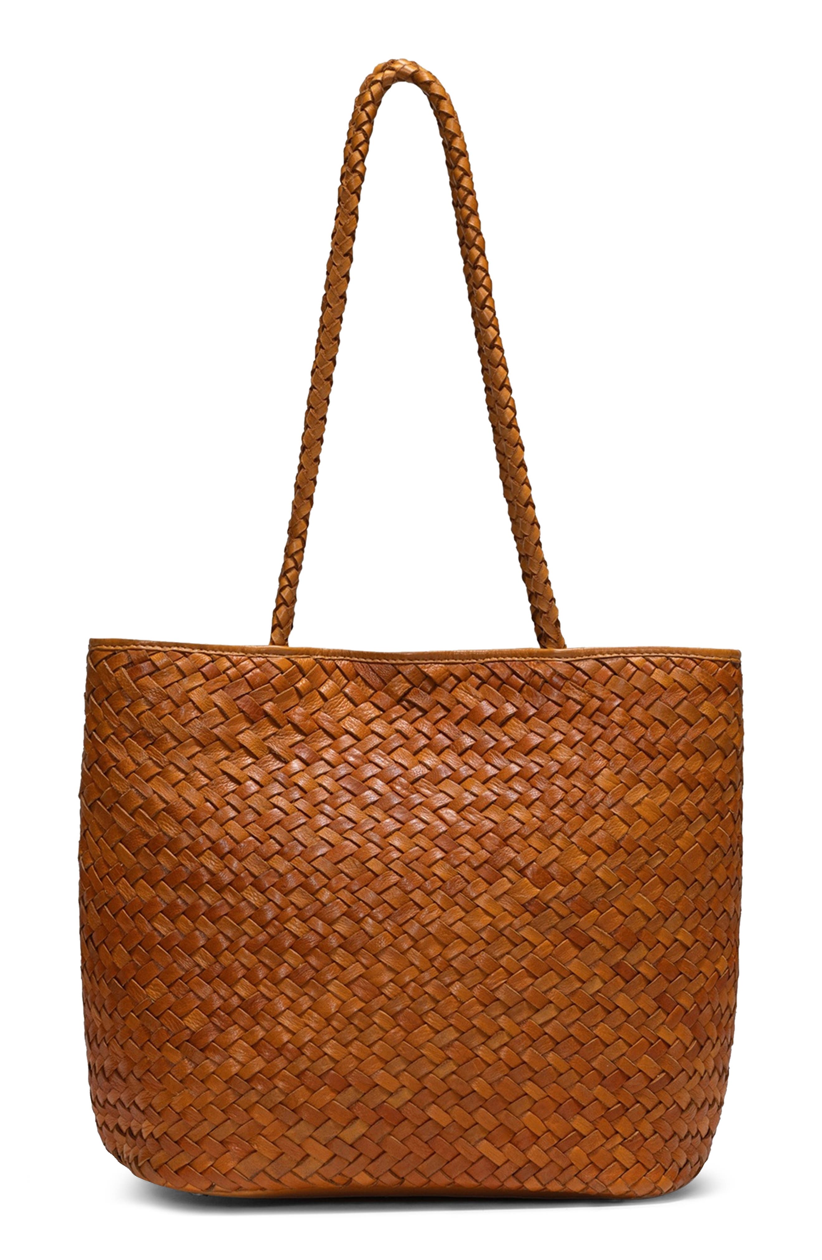 Écotorie Lubbock Woven Leather Tote Bag, Alternate, color, Tan