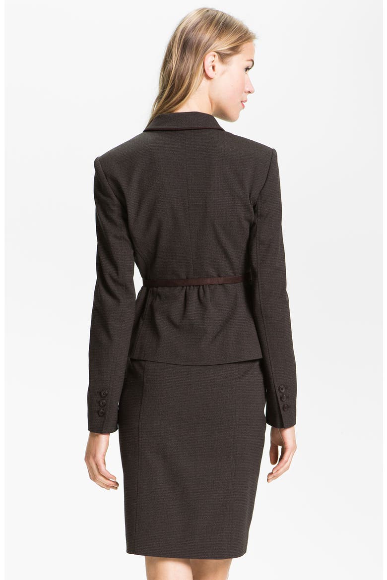 Belted Cross Weave Jacket, Alternate, color, BROWN BEAN TWEED COMBO