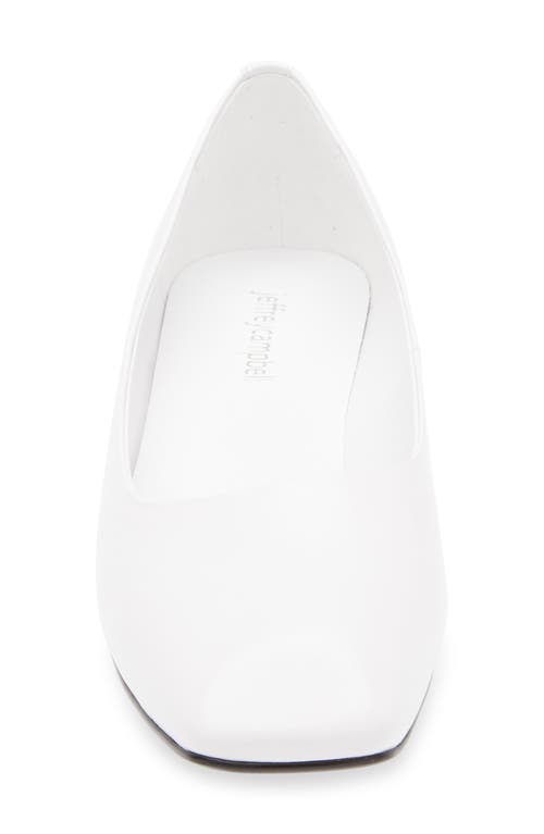 Jeffrey Campbell Millenni Pointed Toe Kitten Heel Pump In White
