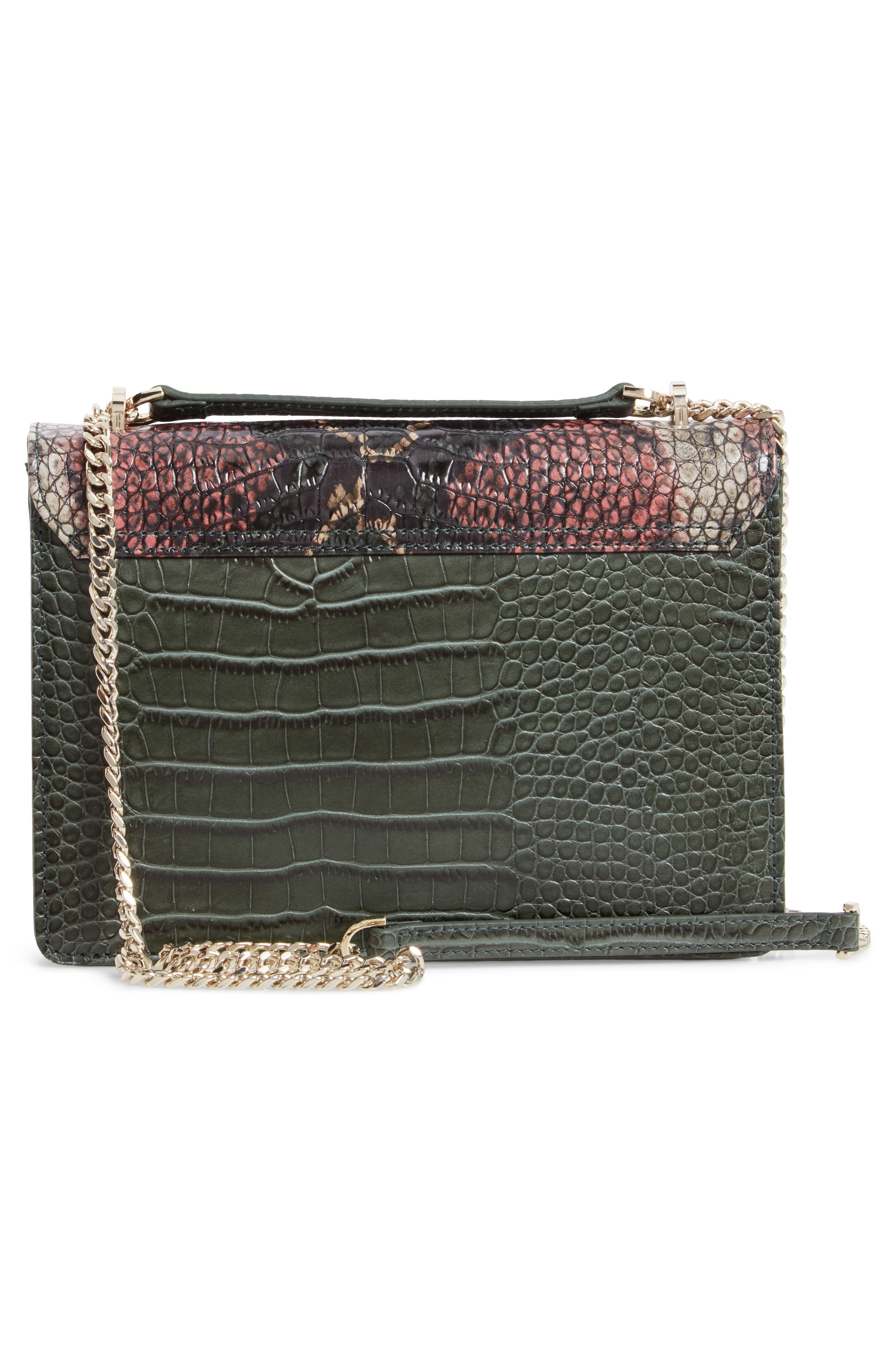Ted Baker London Gemmeh Slim Bar Snake Skin Embossed Crossbody Bag, Alternate, color, 