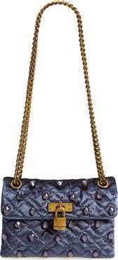 Kurt Geiger London Mini Brixton Velvet Shoulder Bag
