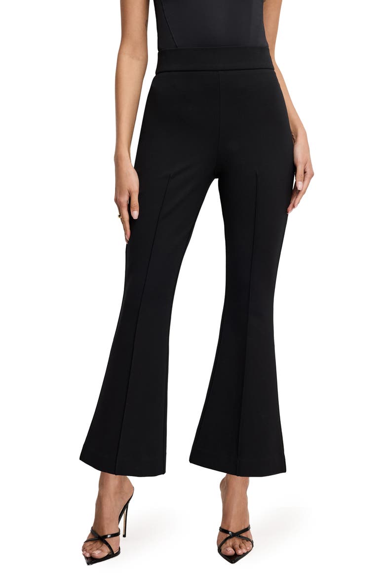 Soft Stretch Kick Flare Ponte Pants, Main, color, BLACK001