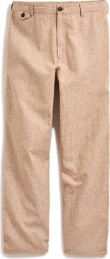 Billy Reid Flat Front Linen & Cotton Pants