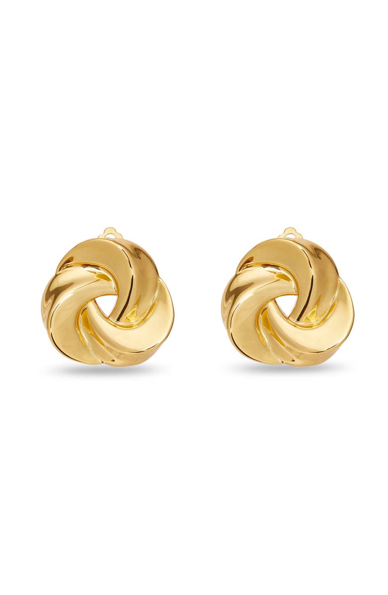 Lele Sadoughi Twisted Button Clip On Earrings, Main, color, Gold 720