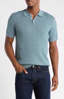 Cotton Cable Sweater Polo