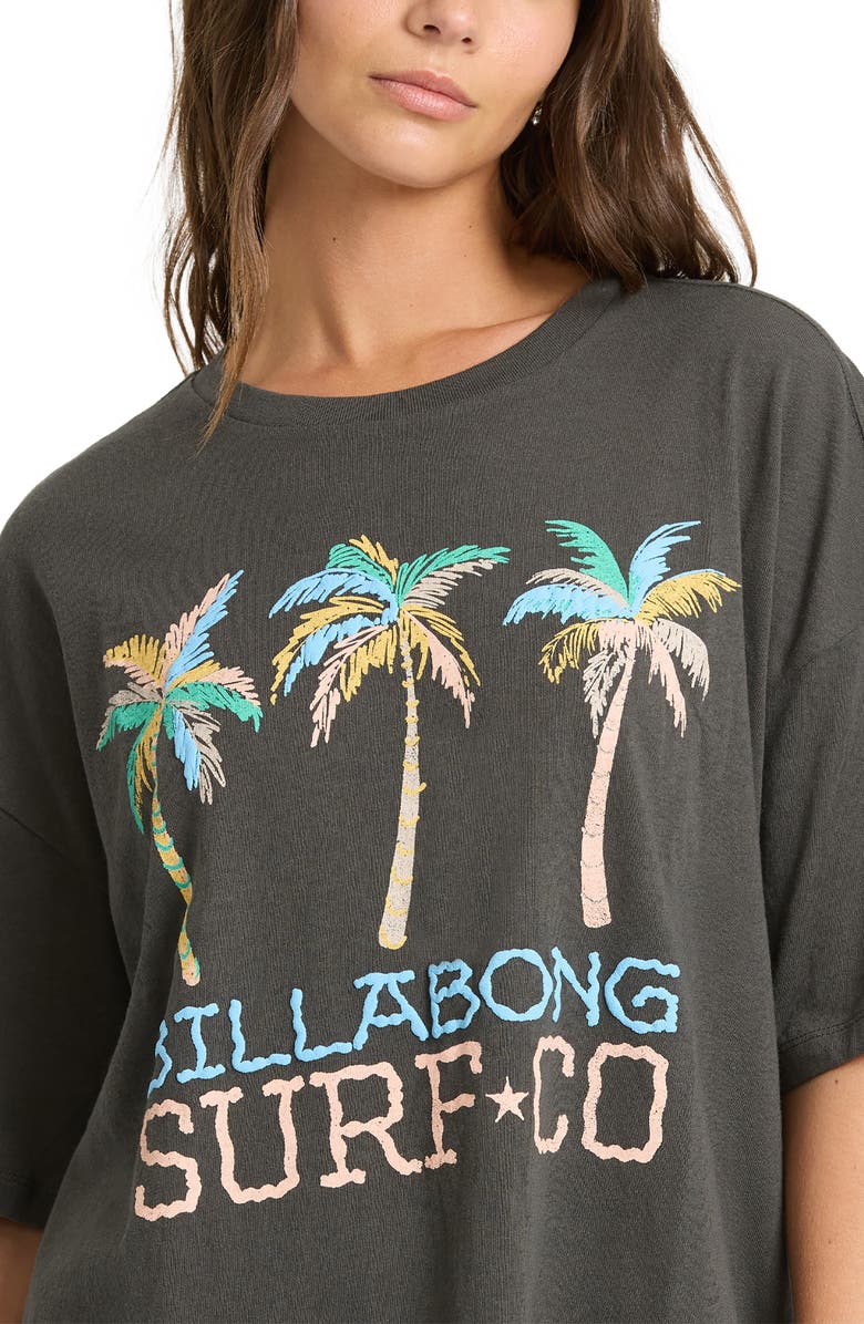 Billabong Found in Paradise Oversize Graphic T-Shirt, Alternate, color, Off Black