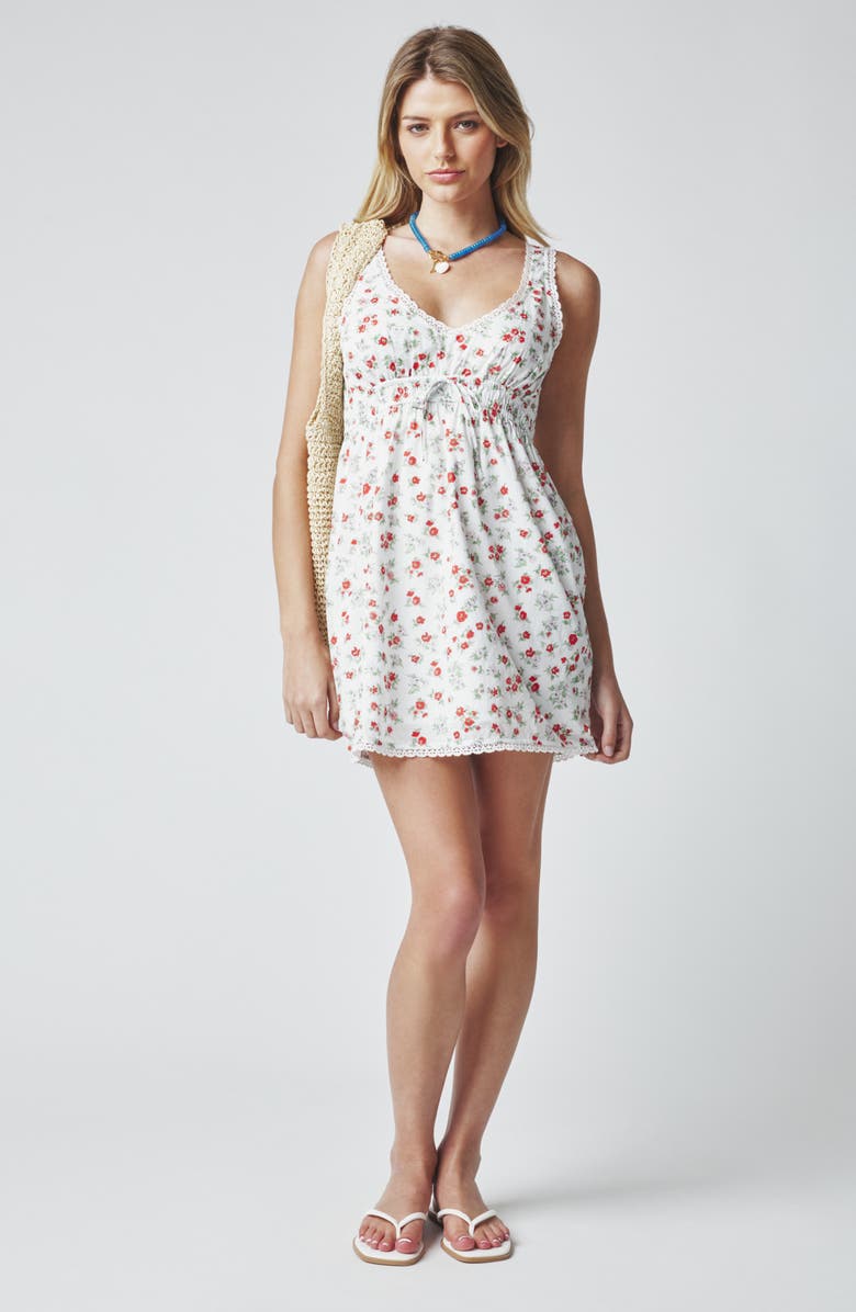 Florence by Mills Ditsy Floral Lace Trim Minidress, Alternate, color, 