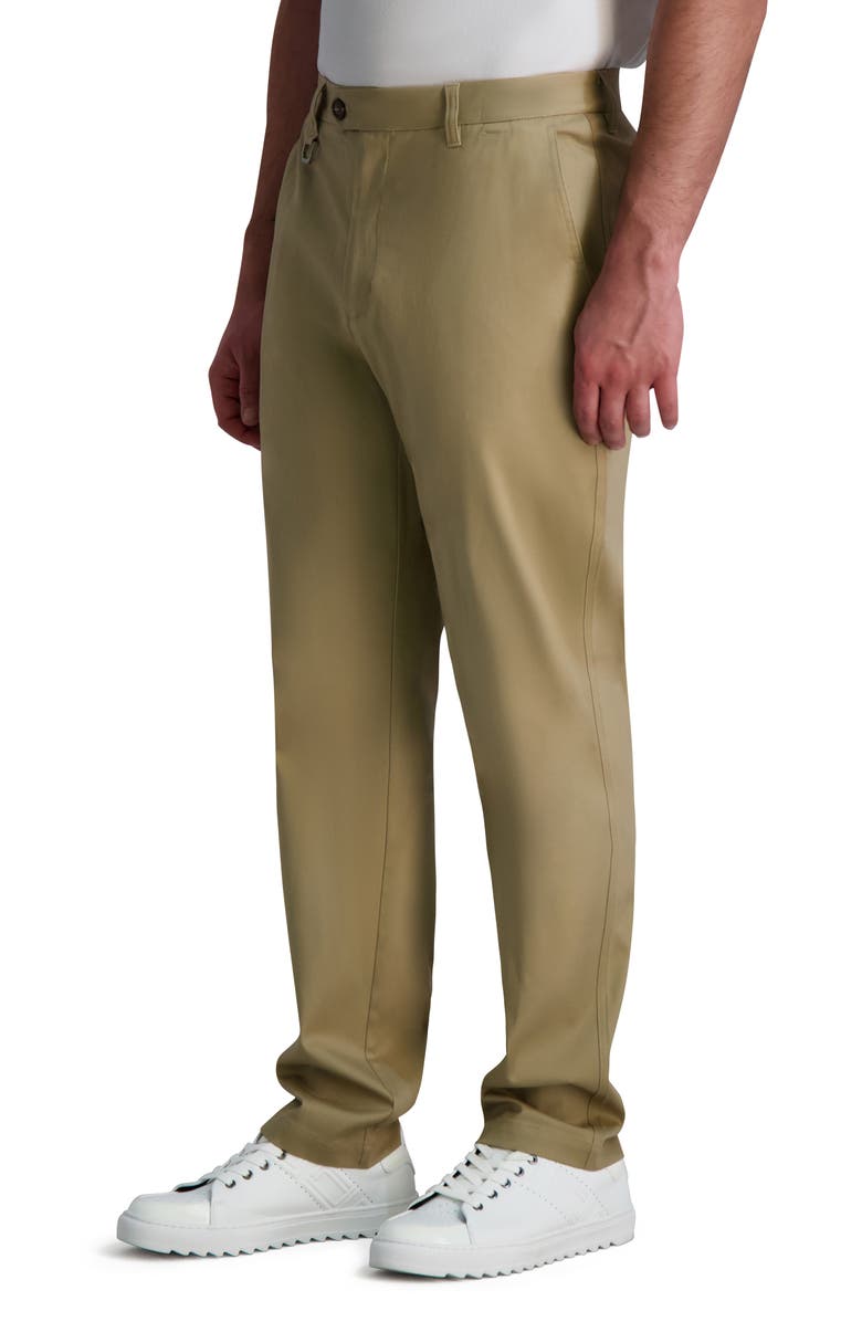 KARL LAGERFELD PARIS Stretch Cotton Straight Leg Dress Pants, Alternate, color, 