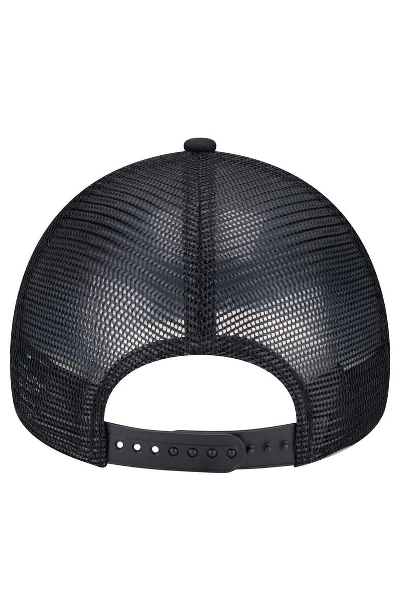 New Era Men's New Era Black Baltimore Orioles 9FORTY A-Frame Trucker Adjustable Hat, Alternate, color, Black