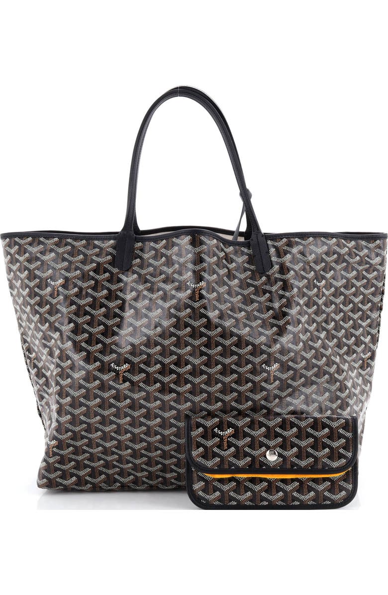 Pre-Owned Goyard Saint Louis Tote Coated Canvas GM, Alternate, color, Black