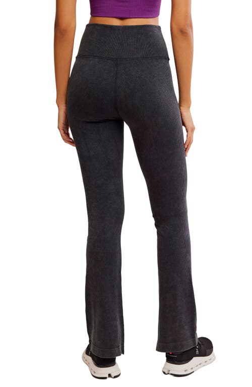 Shop Free People Fp Movement Go To Smooth Flare Leggings In Washed Black