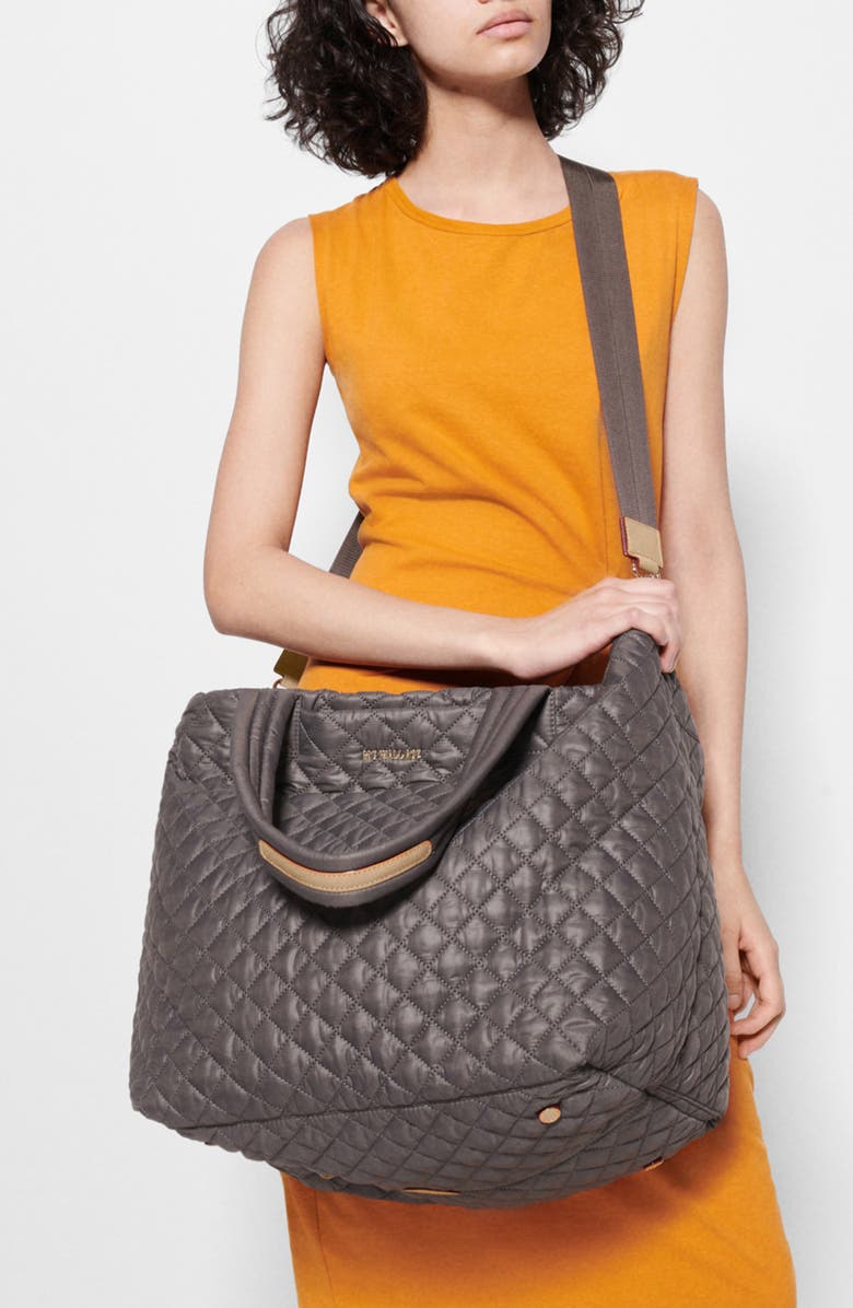 MZ Wallace Deluxe Large Metro Tote, Alternate, color, Medium Gray