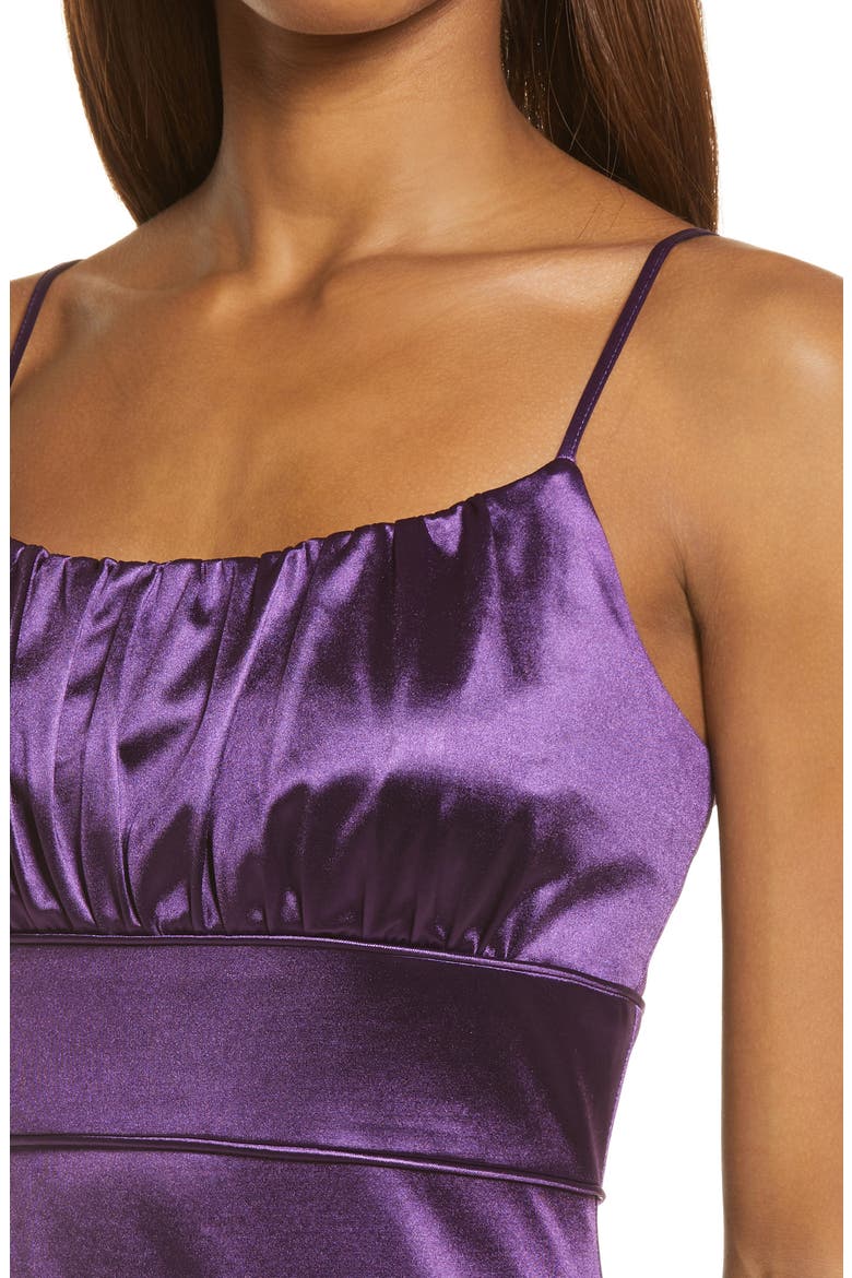 Under the Spotlight Sleeveless Satin Gown, Alternate, color, PURPLE