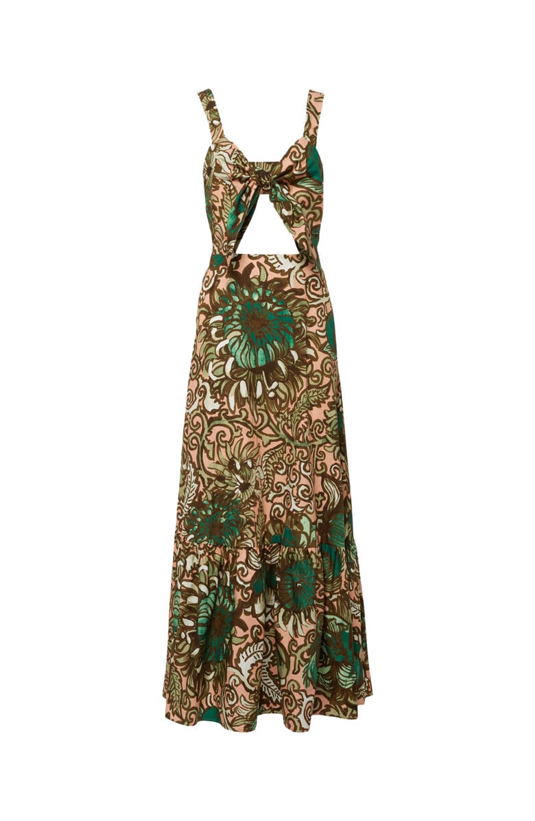 La DoubleJ Peek-A-Boo Party Dress Anemone Pink Olive, Alternate, color, Anemone Pink Olive