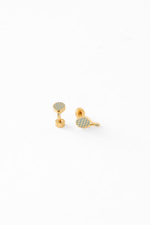 Tennis Racquet Stud Earring