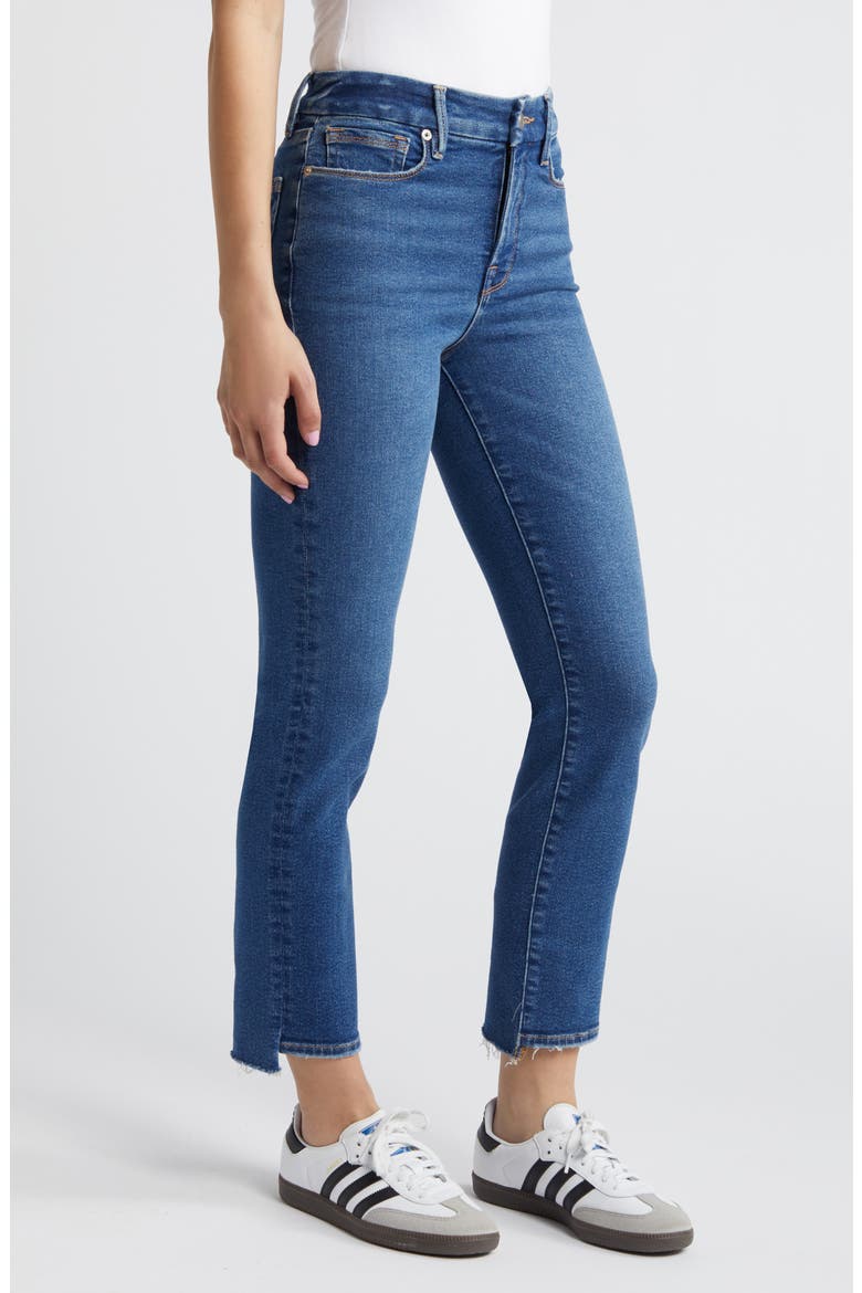 Good Legs Step Hem Ankle Straight Leg Jeans, Alternate, color, INDIGO397