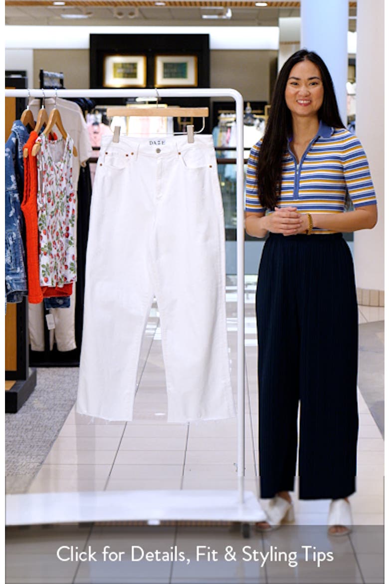 Pleaser High Waist Raw Hem Crop Jeans video