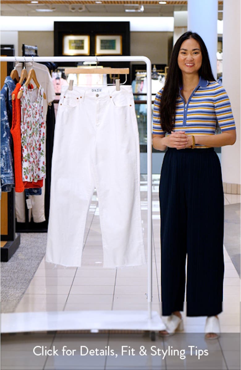 Pleaser High Waist Raw Hem Crop Jeans, sales video thumbnail