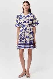 Exquise Jadira Puff Sleeve Mini Dress With Pockets