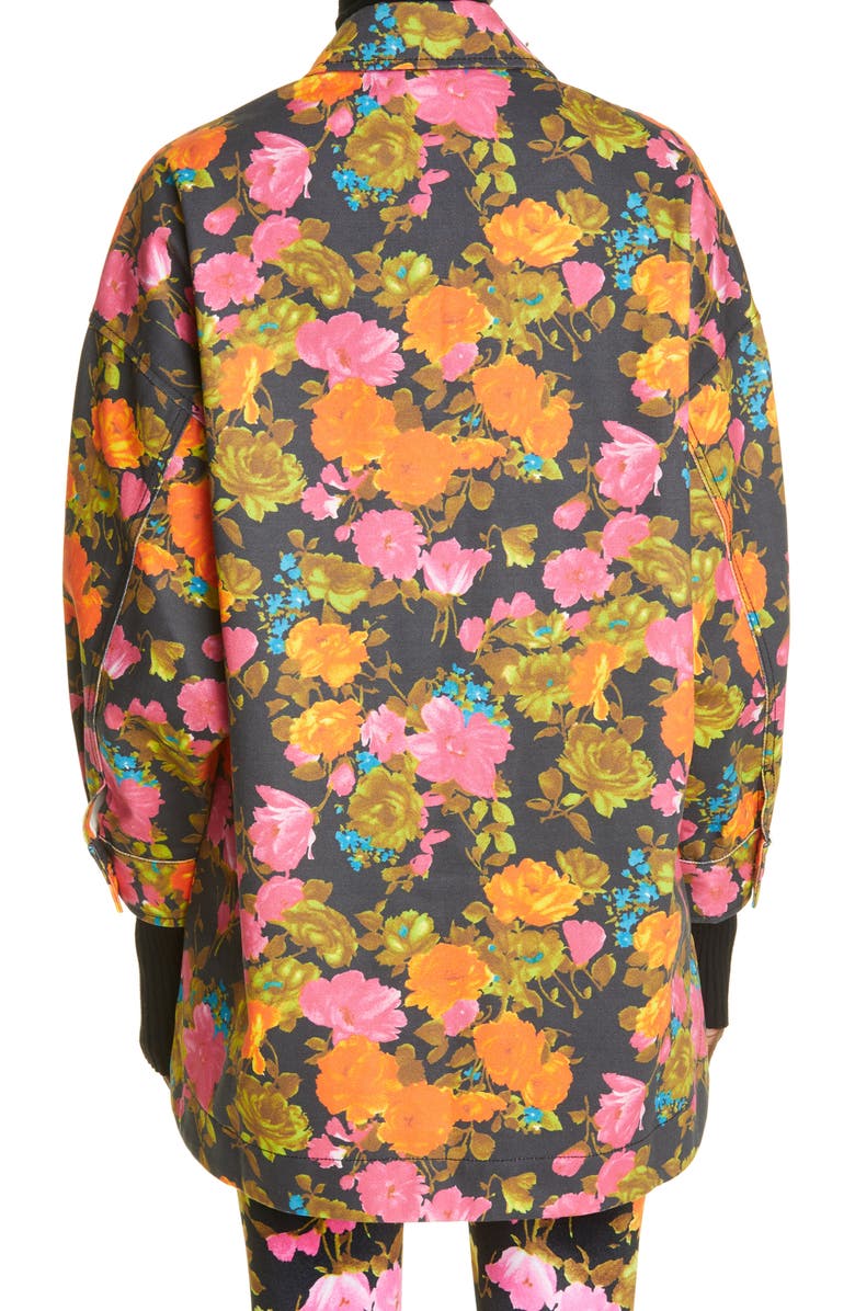 Richard Quinn Primrose Print Oversize Denim Jacket, Alternate, color, 