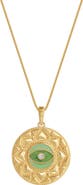 Karma and Luck Guardian Balance Jade Evil Eye Mandala Necklace
