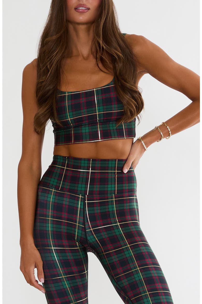 Leah Performance Crop Tank, Main, color, PINE HOLLOW PLAID
