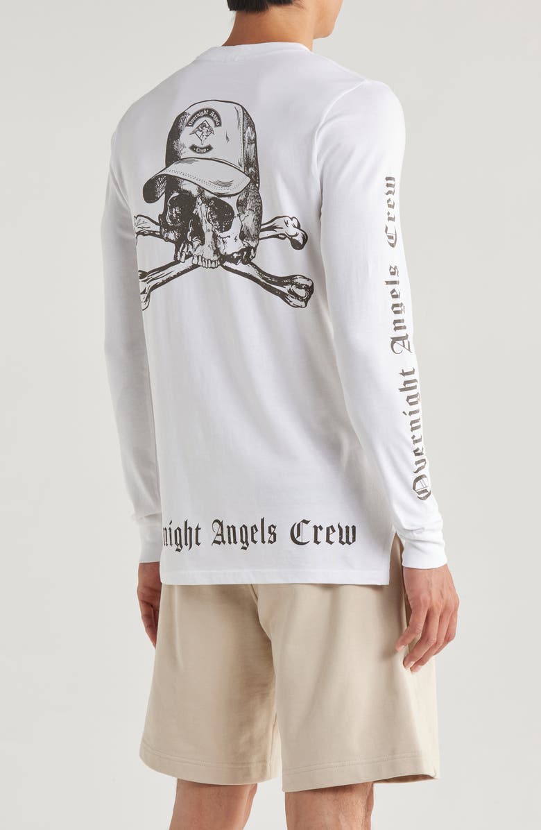 OVERNIGHT ANGELS CREW Skull Cap Oversize Organic Cotton Graphic T-Shirt, Alternate, color, 