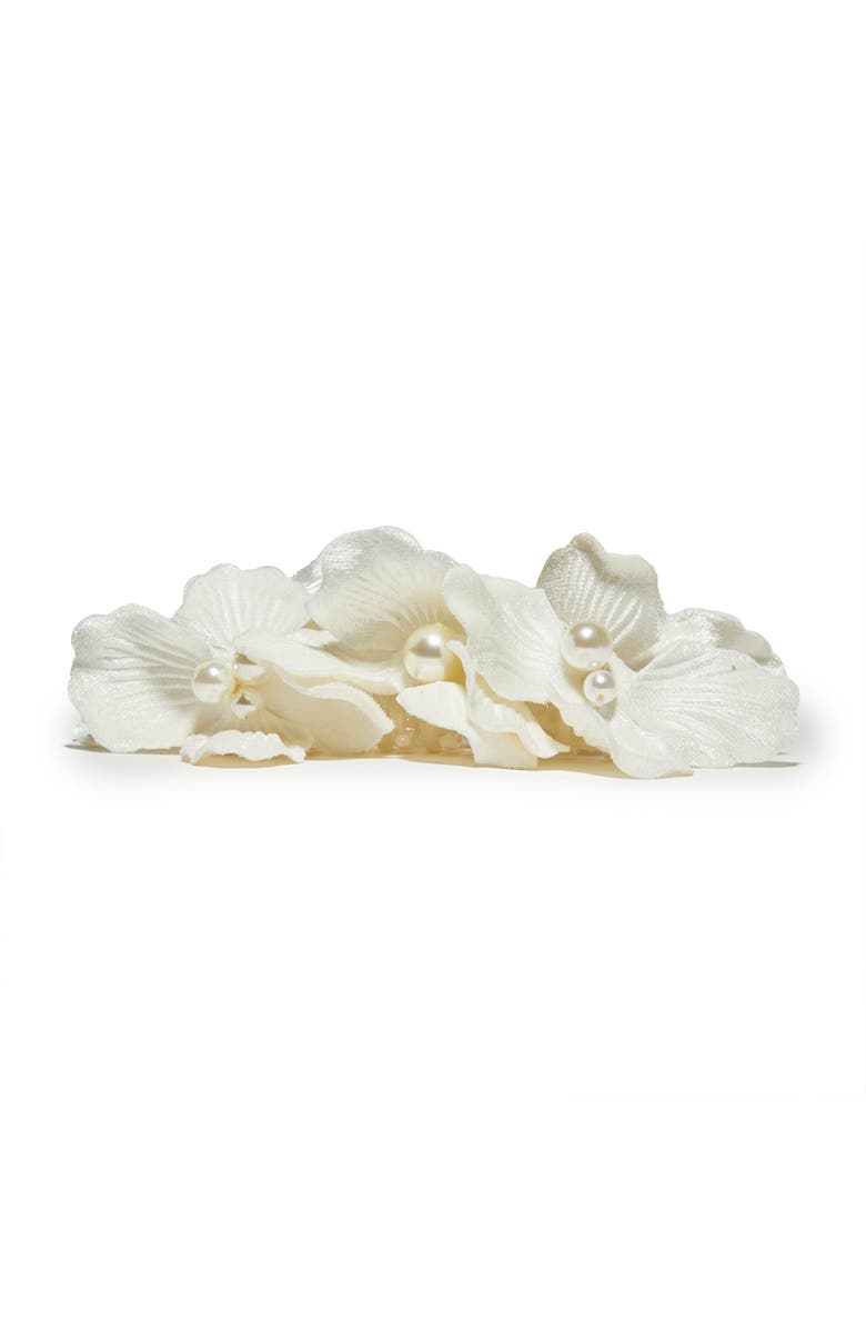 Lele Sadoughi Magnolia Claw Clip, Main, color, Ivory 100