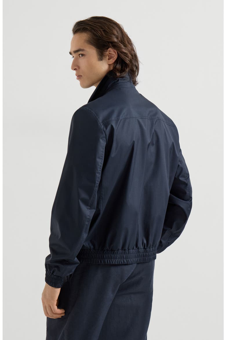 Bonded fabric outerwear jacket, Alternate, color, Navy Blue