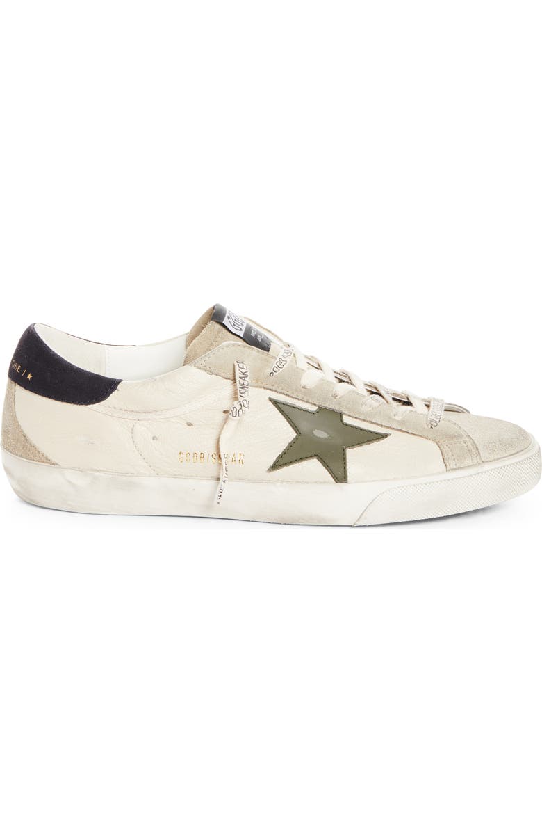 Golden Goose Super-Star Sneaker, Alternate, color, Cream/Grey/Olive Green/Blue