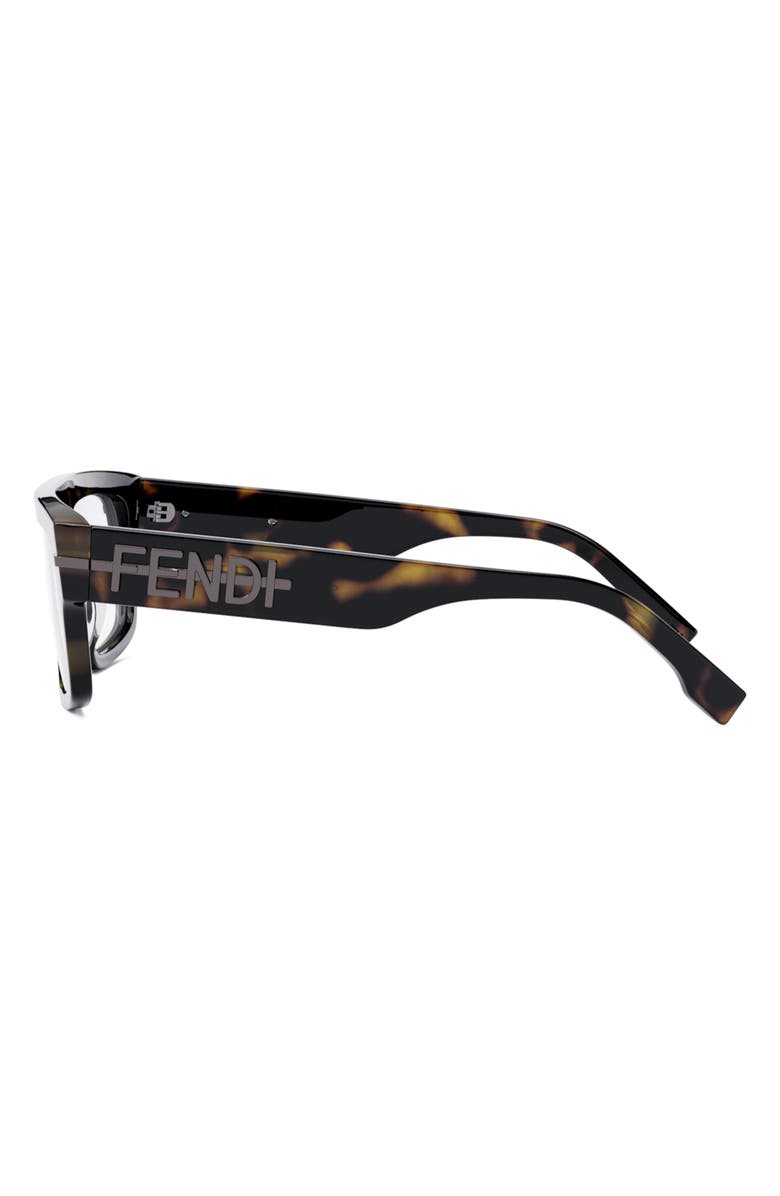 Fendi 'Fendigraphy 54mm Rectangular Optical Glasses, Alternate, color, Dark Havana