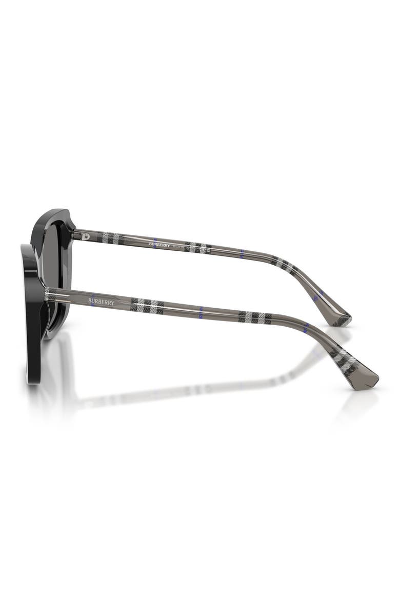 54mm Square Sunglasses, Alternate, color, BLACK