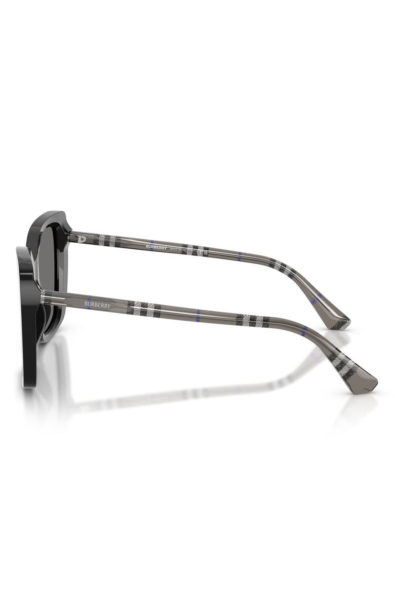 Burberry 54mm Square Sunglasses, Alternate, color, Black