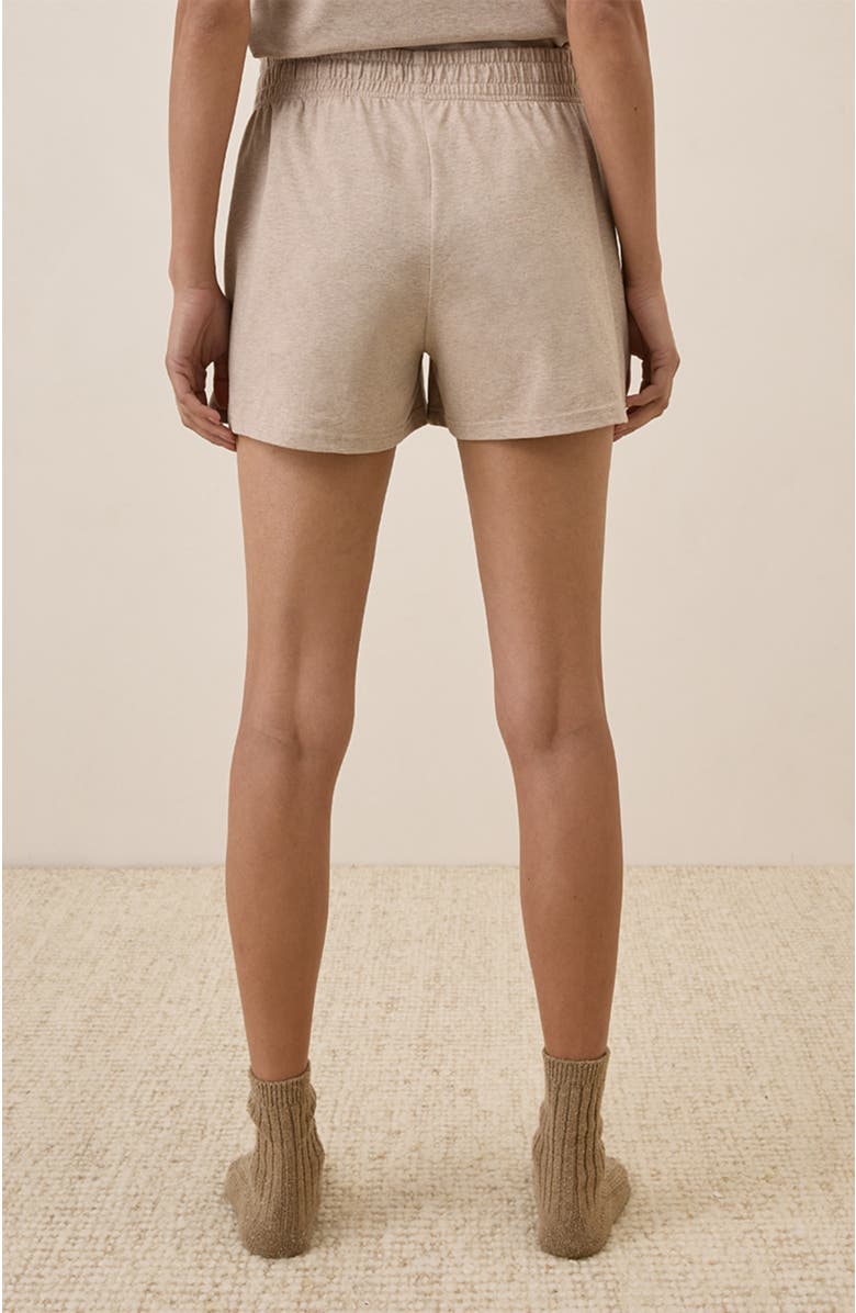 Pact Organic Cotton Cool Stretch Lounge Short, Alternate, color, Oat Heather