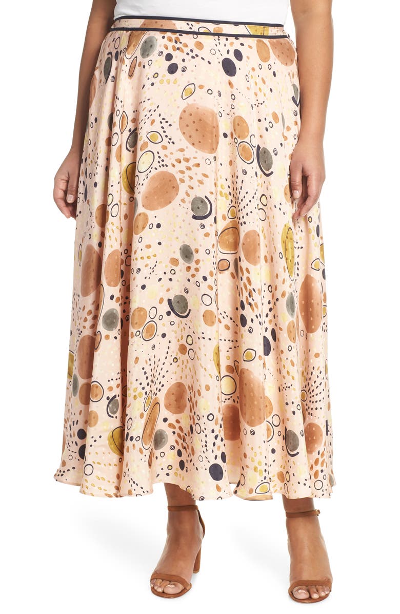 Lafayette 148 New York Ambria Print Silk Maxi Skirt, Main, color, 