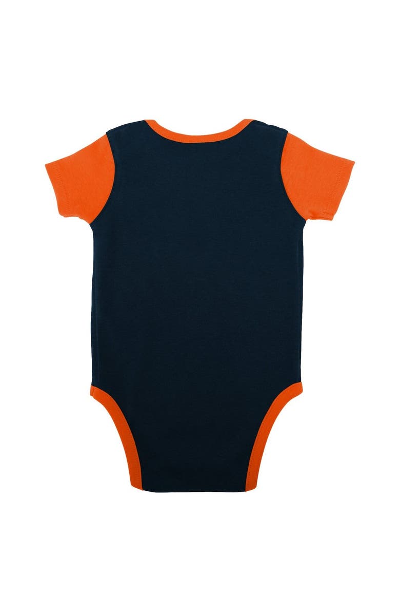 Outerstuff Newborn & Infant Navy/Orange Chicago Bears Home Field Advantage Three-Piece Bodysuit, Bib & Booties Set, Alternate, color, 