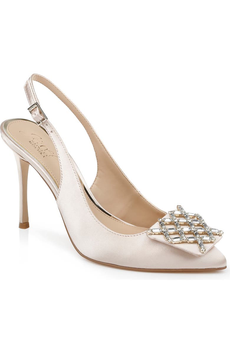 Jewel Badgley Mischka Lisbet Pointed Toe Slingback Pump, Main, color,