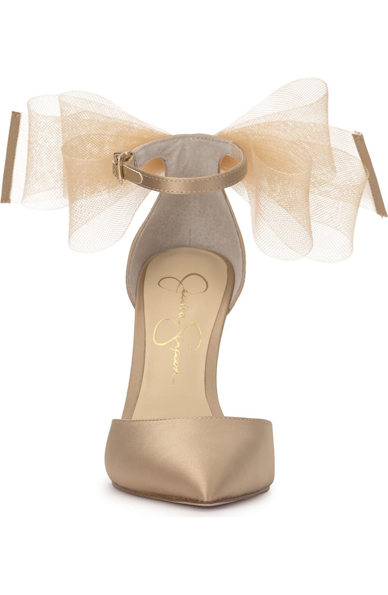 Jessica Simpson Phindies Ankle Strap Pointed Toe Pump, Alternate, color, Champagne