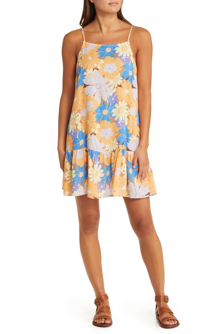 Sunrise Session Floral Print Cover-Up Dress, Main, color, LILAC