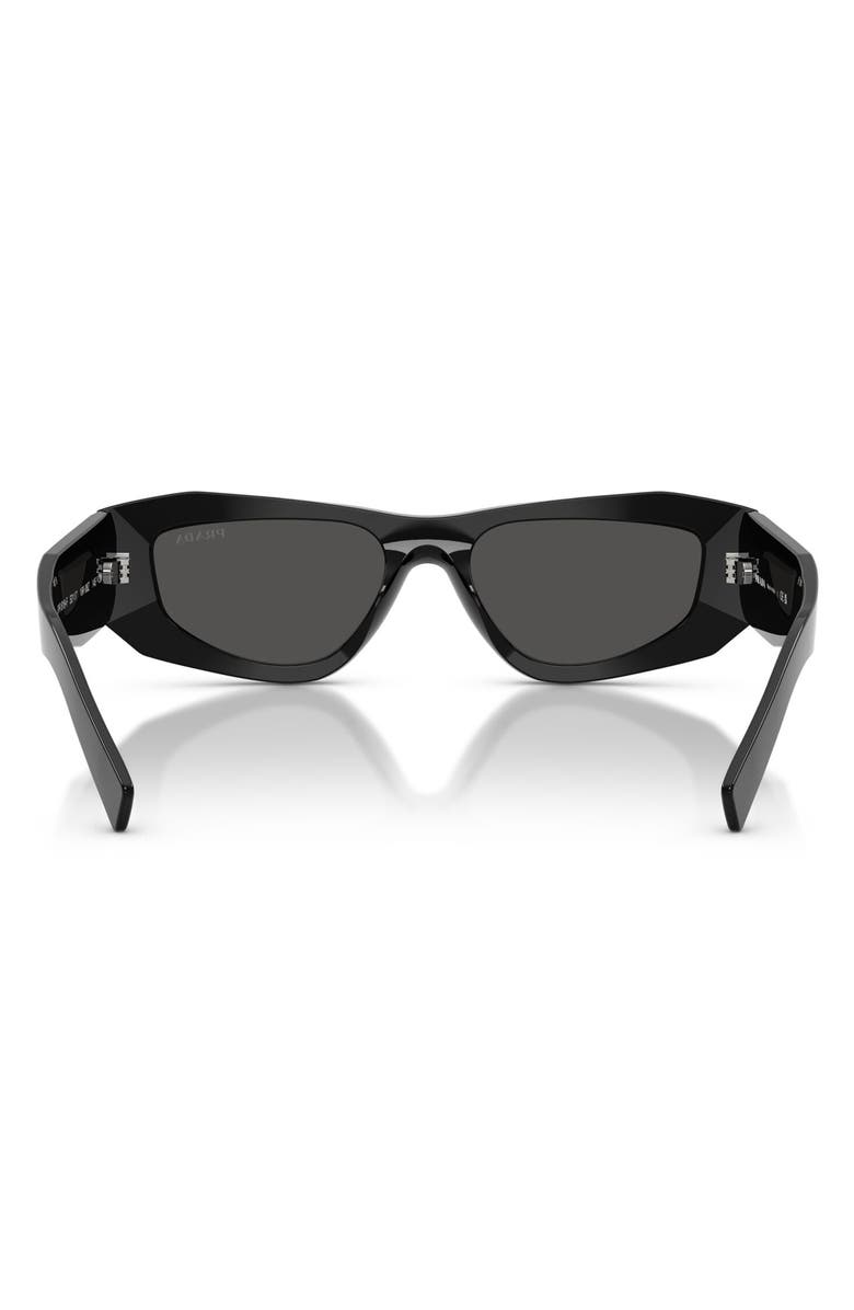 Prada 53mm Pillow Sunglasses, Alternate, color, Black / Dark Grey