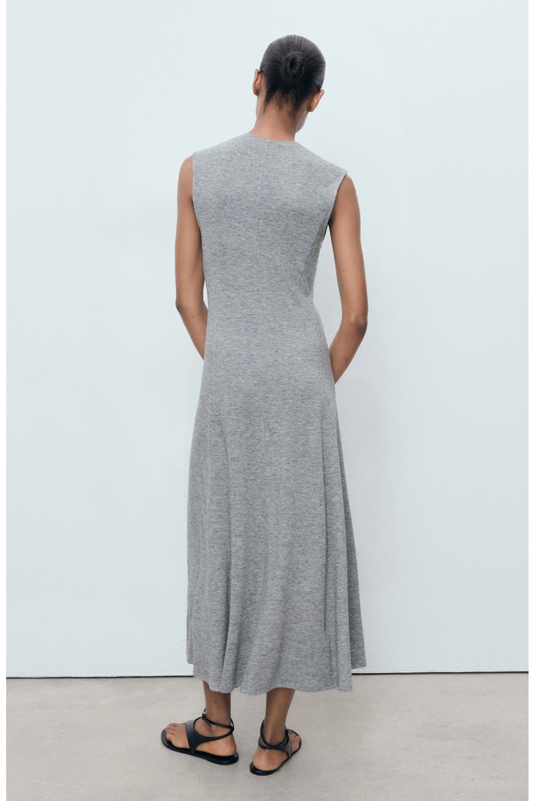 Crystal Studded Sleeveless Dress, Alternate, color, DARK HEATHER GREY