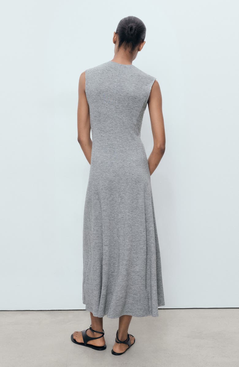 MANGO Crystal Studded Sleeveless Dress, Alternate, color, Dark Heather Grey