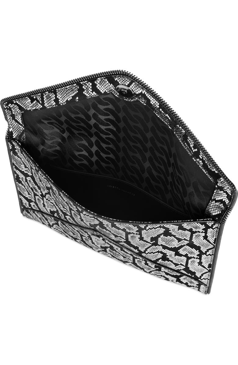 Rebecca Minkoff Leo Metallic Print Envelope Clutch, Alternate, color,