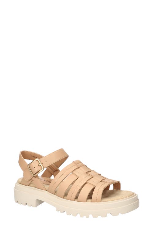 Bella Vita Loni Lug Sole Fisherman Sandal In Natural Leather