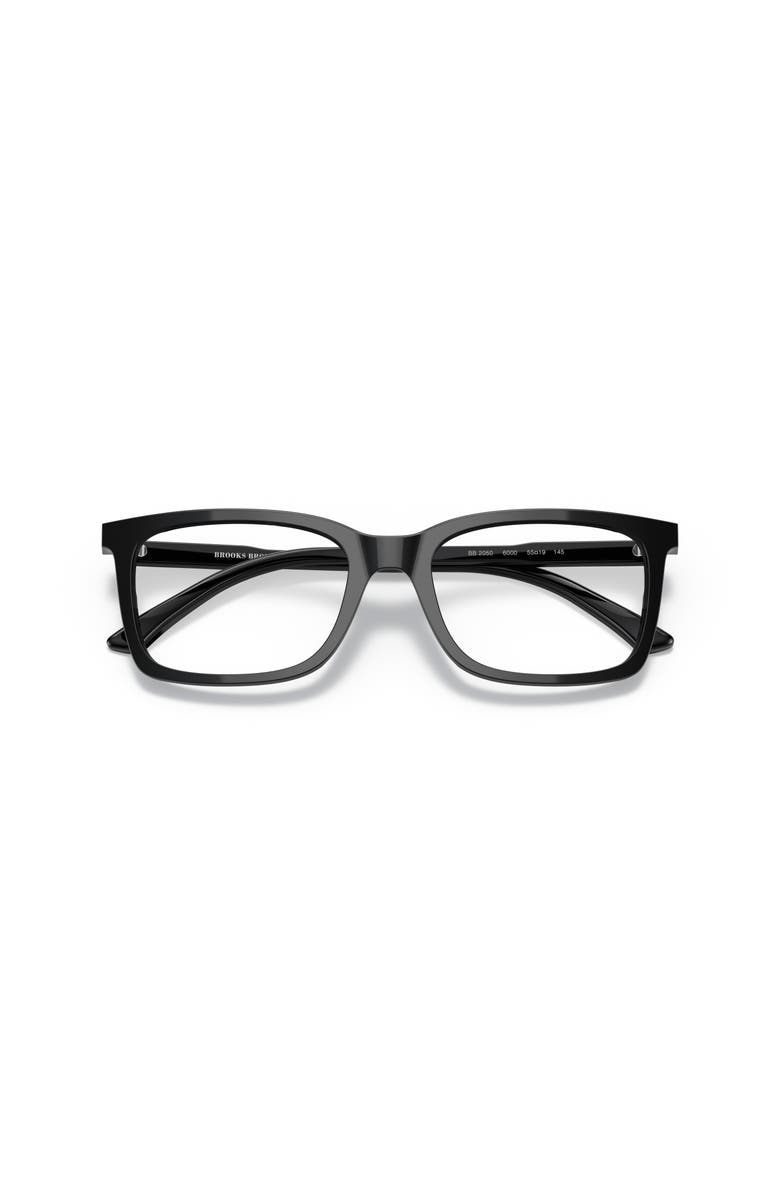 Brooks Brothers 55mm Square optical glasses, Alternate, color, Black