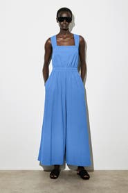 COS Open-back Seersucker Wide-leg Jumpsuit