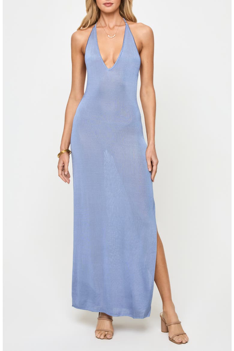 halter night dress Night Hustle Halter Midi Dress White