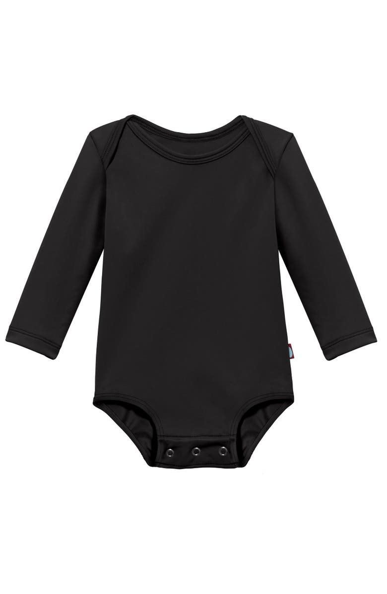 CITY THREADS Boys and Girls UPF 50+ Rashguard Lap Bodysuit, Main, color, Black